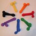 Rainbow of colors penis chapstick holder keychain