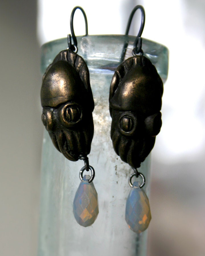 Dark Cuttlefish earrings