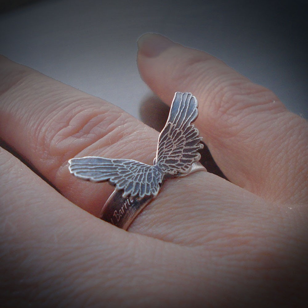 Sterling Silver Ring - To Have Faith Is To Have Wings - Inspirational Quote