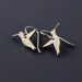 Tiny Hummingbird Earrings - Sterling Silver - Nature Jewelry