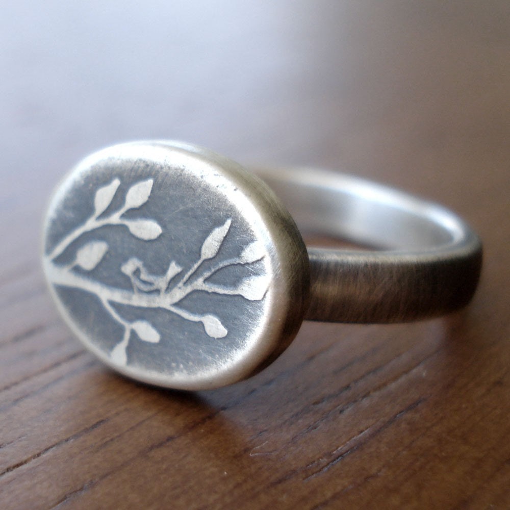Bird on Branch Ring - Size 5 1\/2