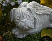 Boxer Dog  Angel -  Bull Mastiff Pet Memorial Concrete Statue