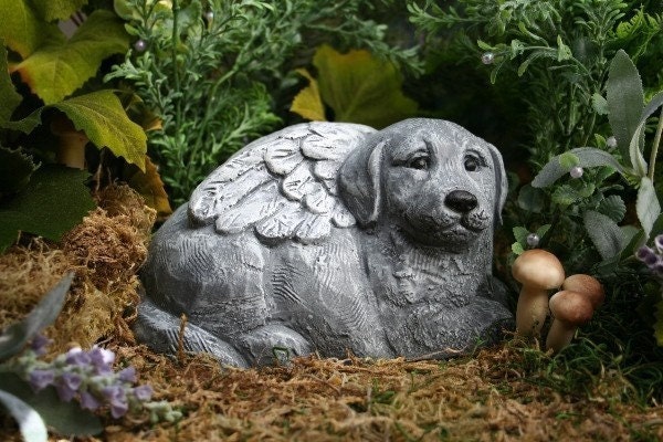 angel dog statue memorial