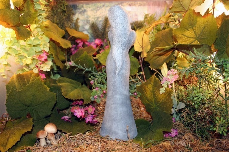 Concrete Goddess Statue Mother Earth Gaia or Altar Sculpture