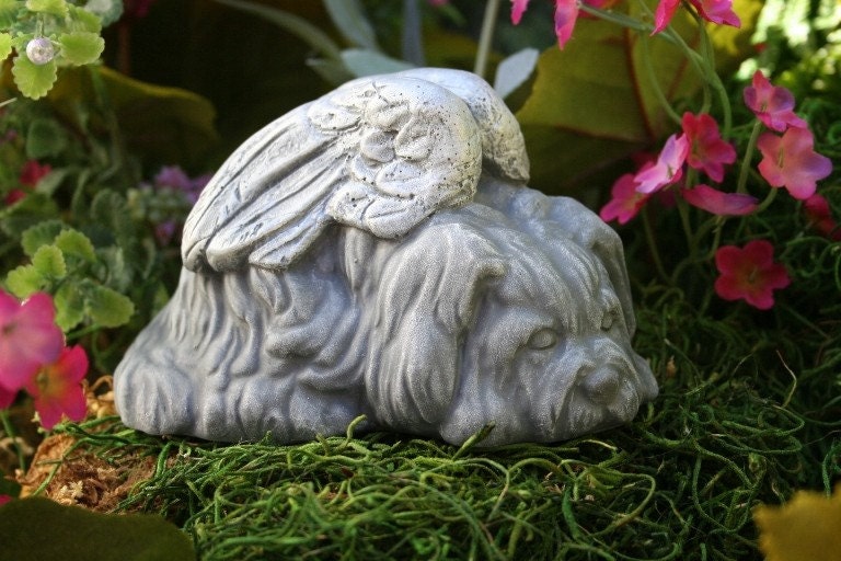 Dog Angel Statues - Dog Memorials - Shih Tsu, Lhasa Apso, Maltese, Terrier