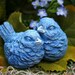 Blue Birds - Bluebird - Love Birds - Concrete Decor For Your Home or Garden