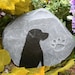 Memorial Stone Dog - Custom Hand Painted Silhouette of Your Pet