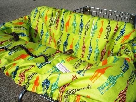Shopping cart cover for boy or girl ......URBAN CIRCUS GIRAFFE Shopping Cart Cover