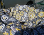 Shopping cart cover for girl.....SLATE/GRAY FLORAL... Shopping Cart Cover