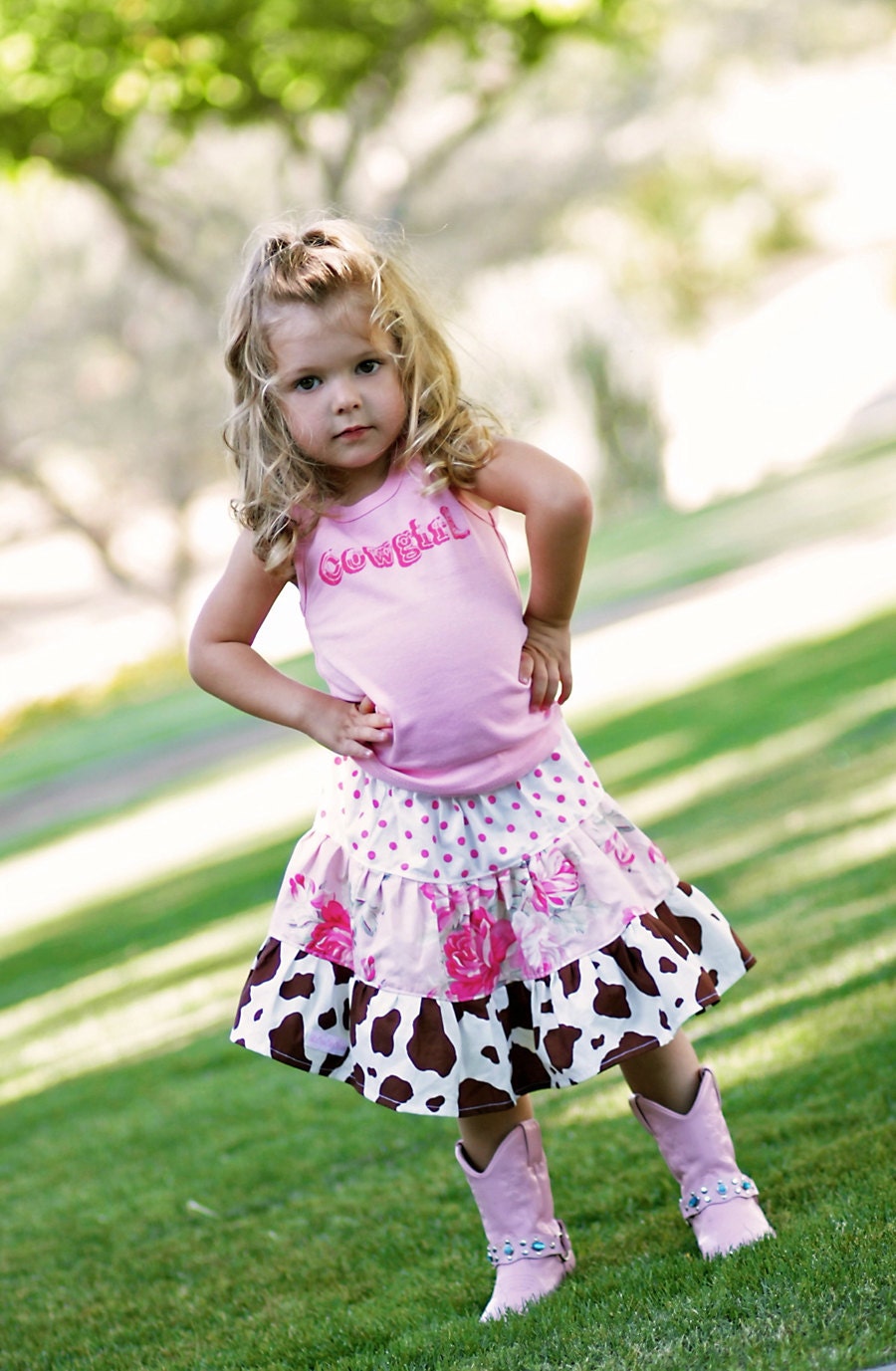 for gkiser The EMILY Collection....Custom Boutique Cowgirl Twirl Skirt 18m-8 yrs
