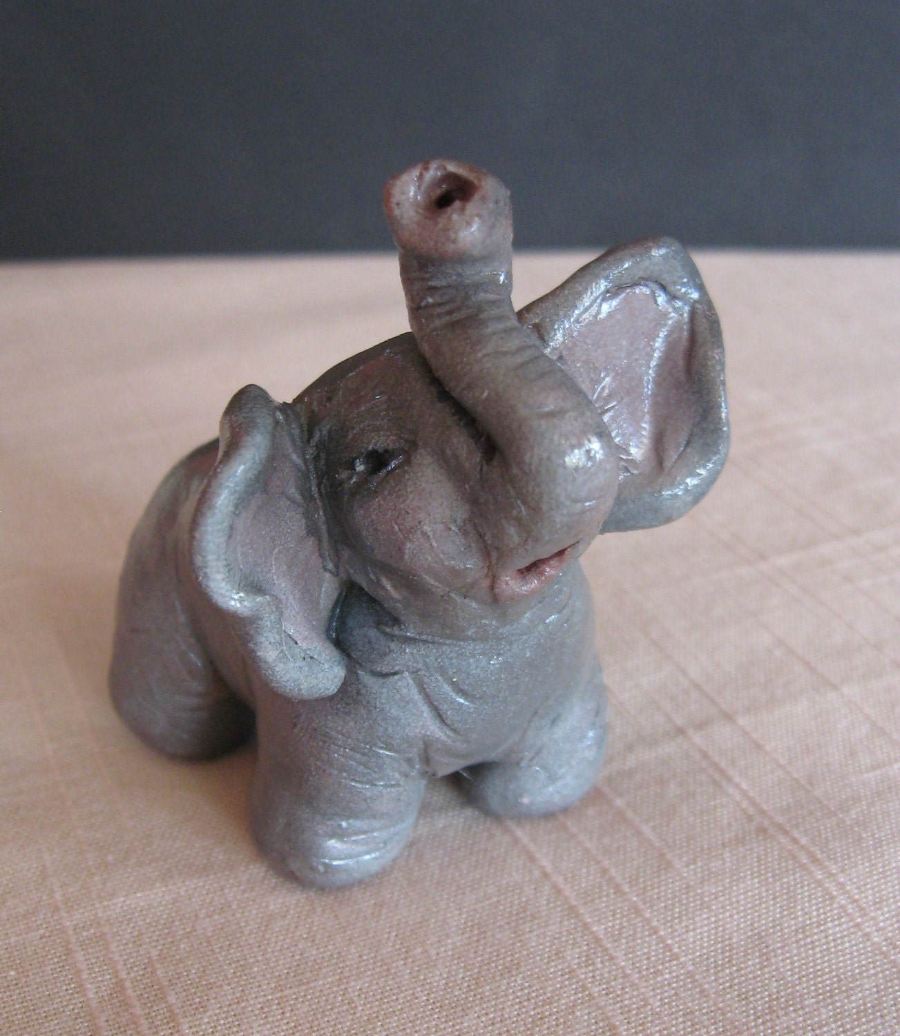 Items similar to Miniature Clay Elephant on Etsy