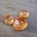 Imperial Topaz Faceted Hearts - Trio - 8 to 11mm