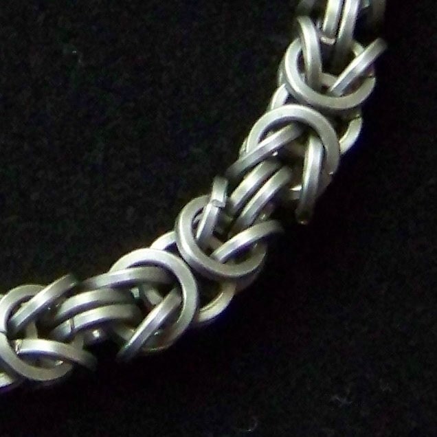 Men's stainless steel square wire chainmaille bracelet - Storm - nicolehill