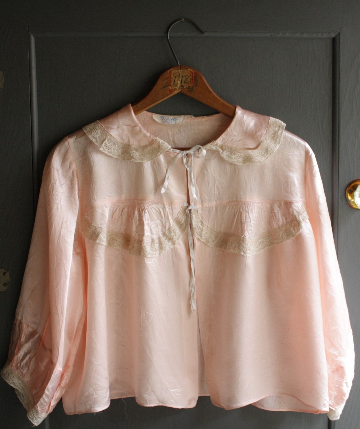 vintage silk bed jacket by littlebyrdvintage on Etsy