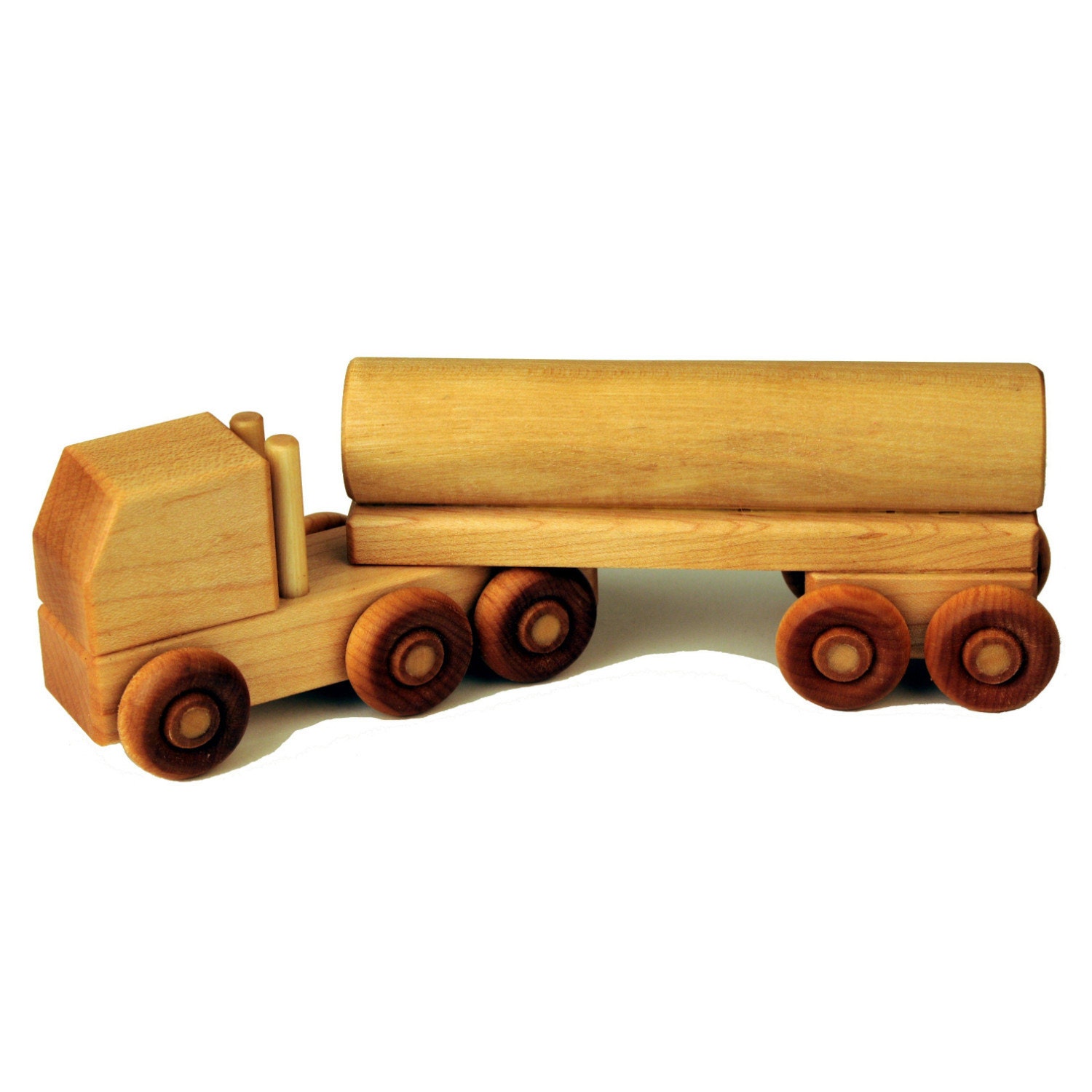 Wood Toy Semi Truck - Tanker Truck