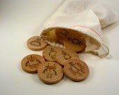 Memory Matching Game - Robots - Kids Wooden Toy for Boys and Girls