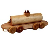 Wooden Train Tanker Car