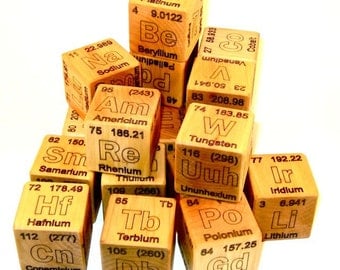 Periodic Table of Elements Wooden Blocks