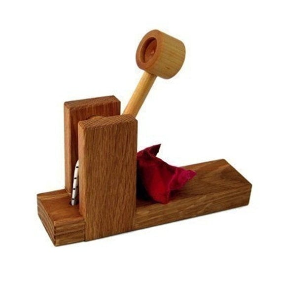 Wooden Catapult Toy - Kids Wood Toys - Natural Handmade Toys for Kids, Boy and Girls.