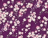 Purple Pink Gold Flowers Japanese Yuzen Chiyogami Washi Paper Sheet 23 x 15 cm (9 x 6 inches)