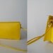 80s NEON YELLOW leather shoulder bag