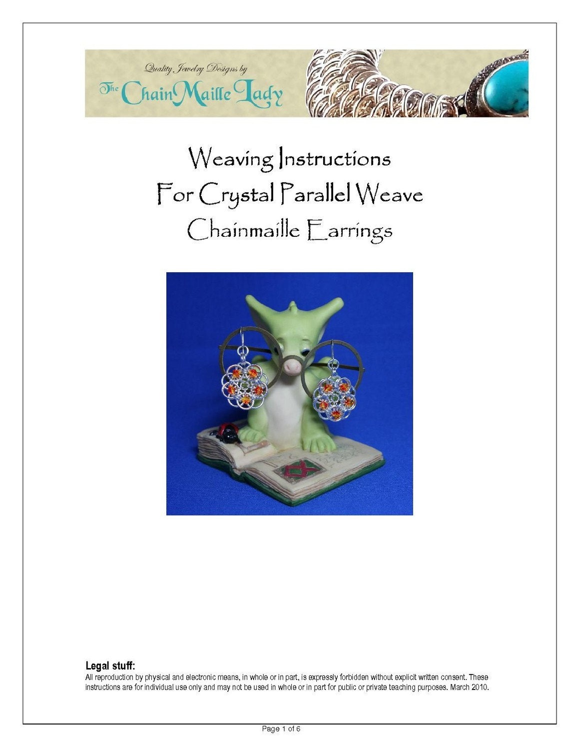 PDF Instructions For My Parallel Crystal Chainmaille Earrings