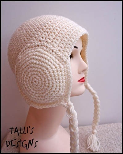 PATTERN - Crochet Leia Earmuffs Beanie