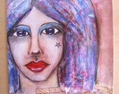 Web Tangled Heart - the PostCard, print of original art