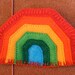 Geometric rainbow felt brooch Red / orange / yellow / green / blue