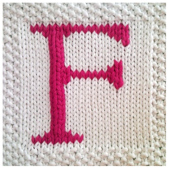 PDF Knitting pattern capital letter F afghan / by FionaKelly
