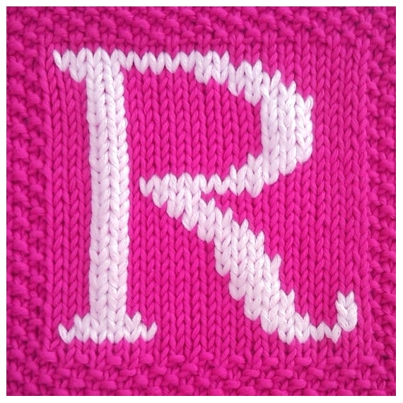 PDF Knitting pattern capital letter R afghan / by FionaKelly