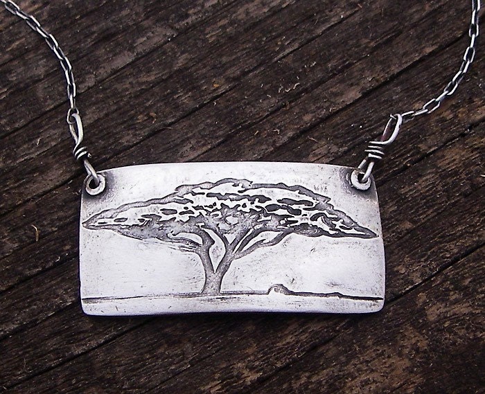 Acacia tree necklace