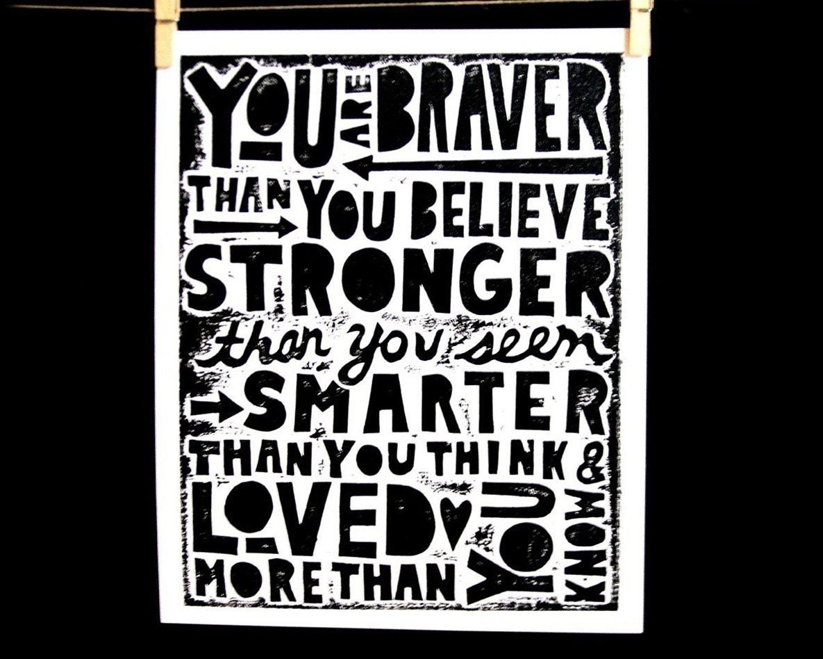 You are braver than you believe necklace