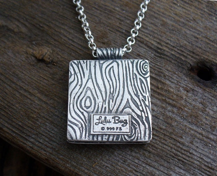 Owl necklace silver - Whimsical owl in a tree - Made to order
