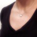Owl necklace - tiny silver pendant owl jewelry