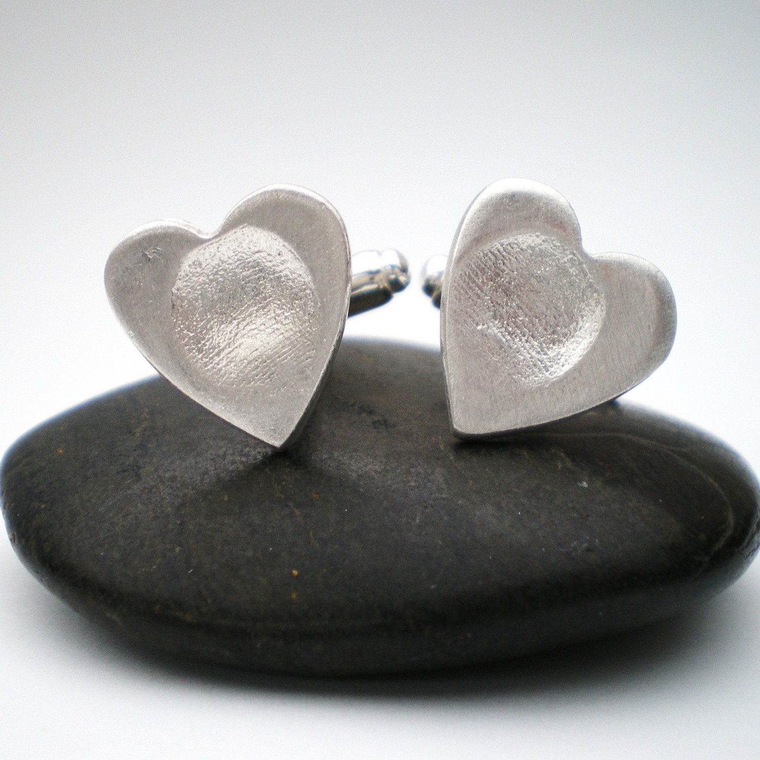 Silver Fingerprint Heart Cufflinks, Silver Fingerprint Jewelry, Groom Cufflinks, Wedding Cufflinks, Baby Fingerprint Cufflinks, Personalized