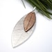 Silver and Copper Leaf Texture , Silver Leaf Pendant, Copper Leaf Pendant, Woodland Pendant