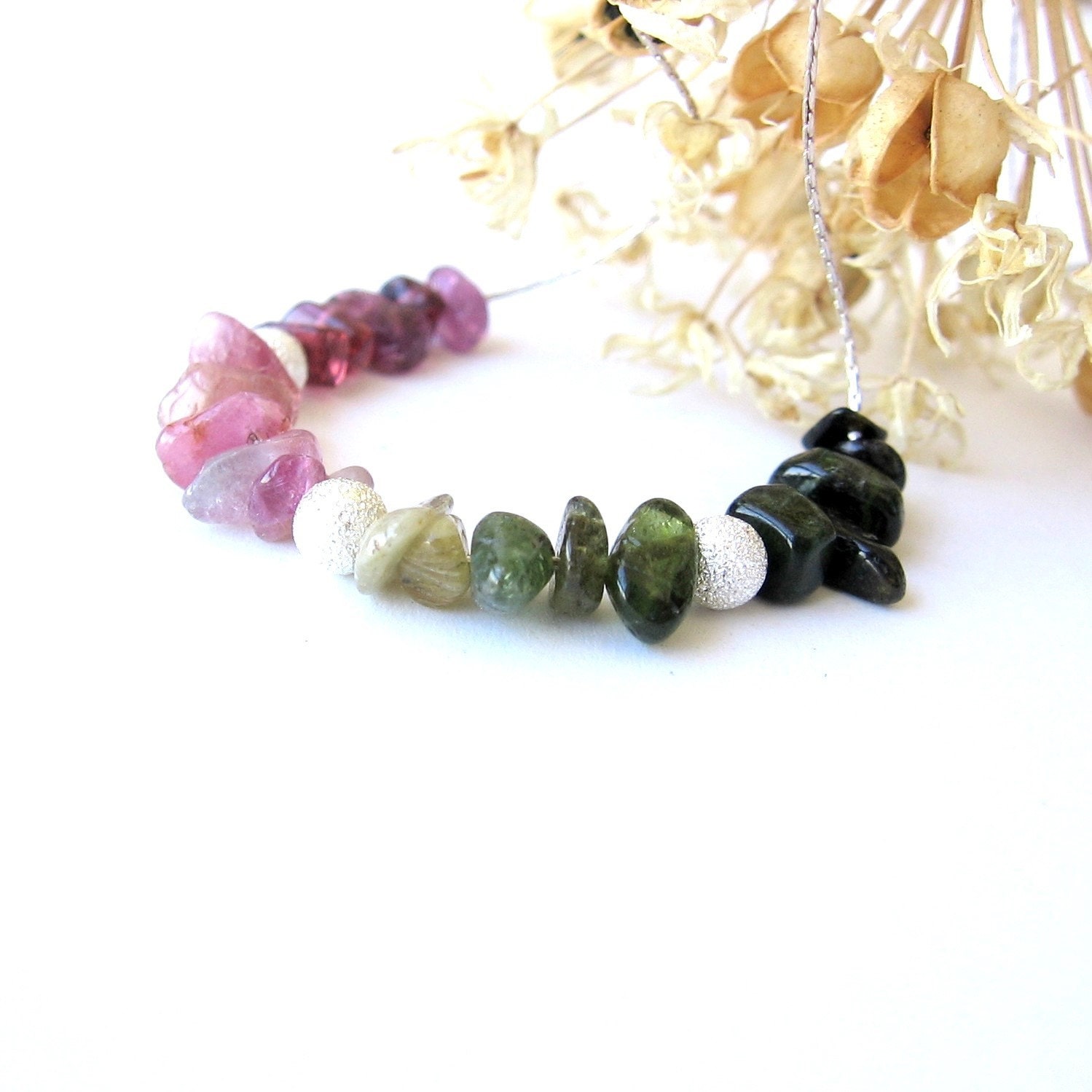 Ripe Grape Tourmaline on Sterling Silver Necklace