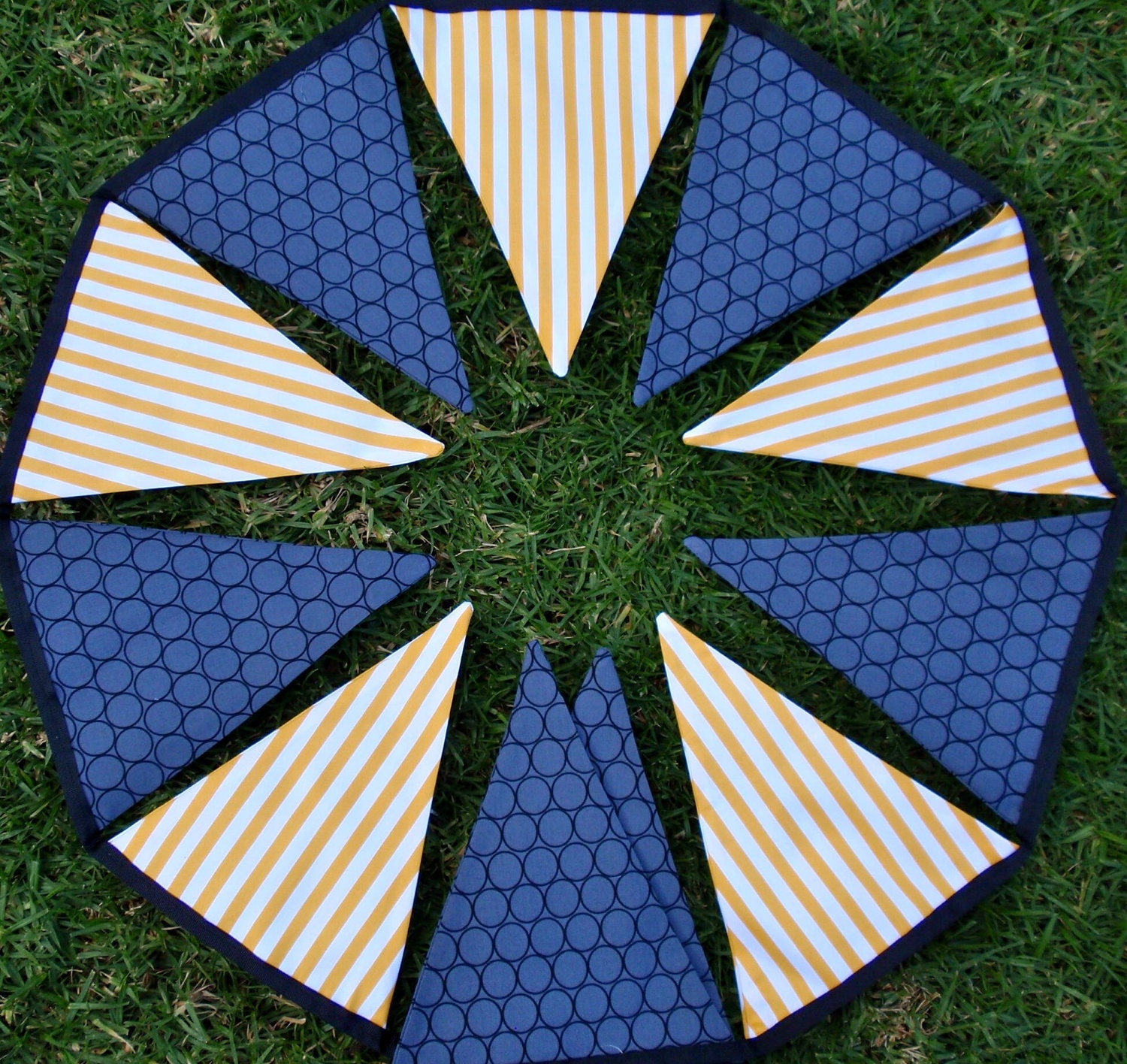 SALE Bunting / Flags / Pennant Strings - Yellow Charcoal Gray and Black Il_570xn
