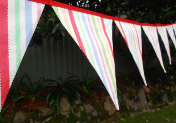 Bunting / Flags / Pennant Strings - Candy Stripes Il_570xn