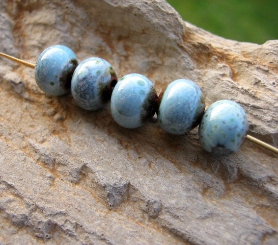 Tumblin'.... enameled copper beads