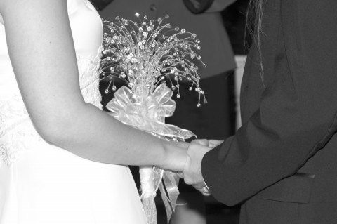 Swarovski Crystal Bead Bridal Bouquet  Swarovski Beads HANDMADE 400 Beads Custom Made