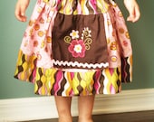 Twirl Skirt, Girls Twirl Skirt, Apron Skirt in Lola's Posies