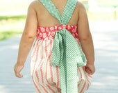 Reverse Knot Bubble Romper, in Verona