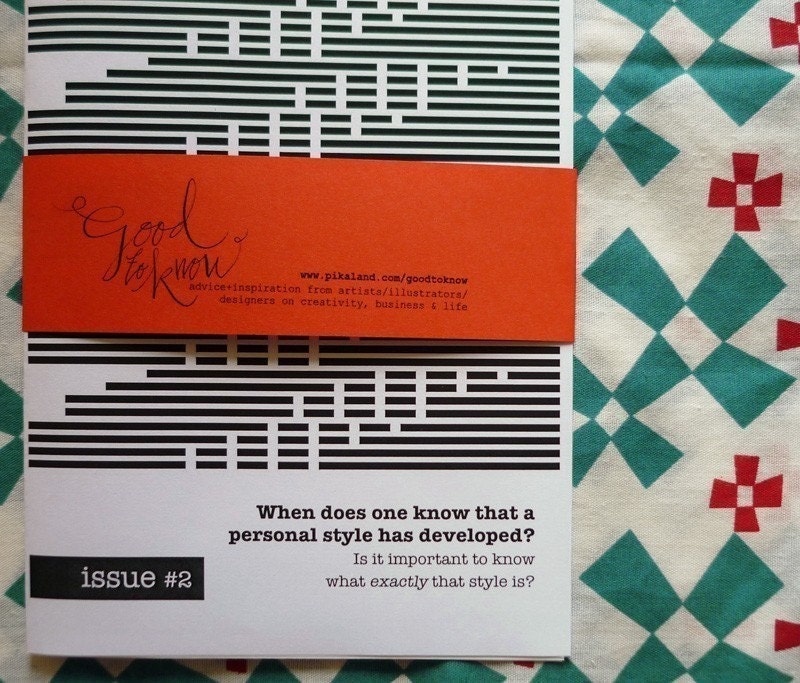 Personal style - When does one know it has developed - Good to Know issue 2
