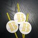 Custom Drinking Straw Medallions - Set of 12