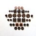 Mocha Espresso Vintage Button Sets