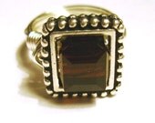 Square Swarovski Crystal Ring - Available in Many Colors