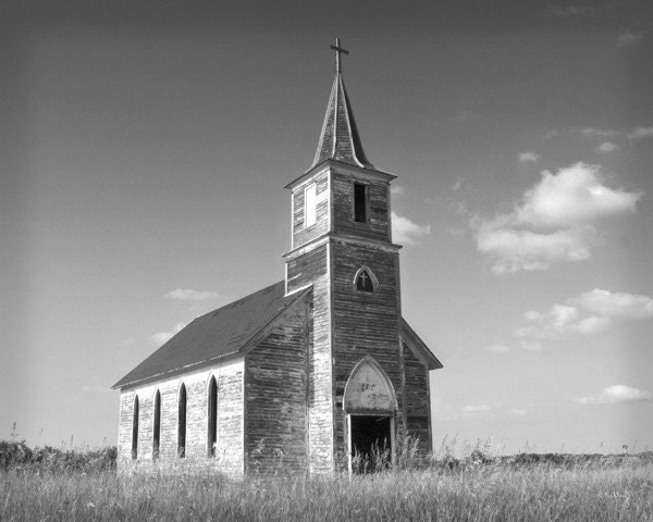 Abandoned Church - Country Church - Nebraska Photo - Nebraska Art