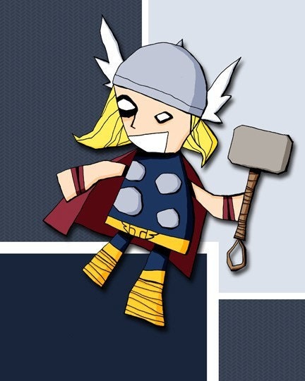 Thor Super Hero Avengers Art Print